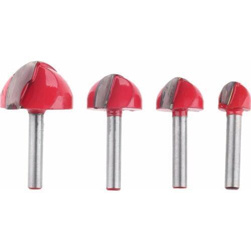 4pcs 6mm Shank CNC Router Bit End Mill Woodworking Router Bits Engraving Tool Set