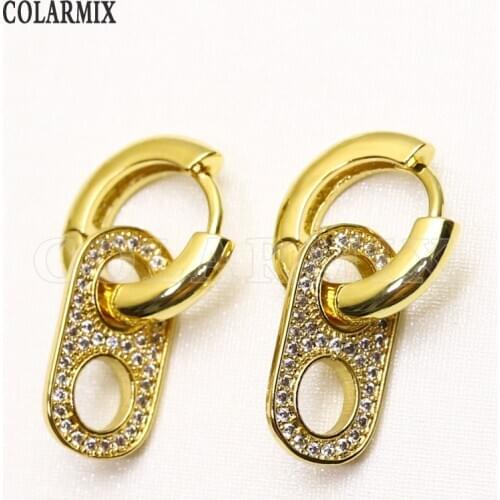 8 pairs mix colors earrings fashion zircon jewelry for women 8 shape earrings for women fashion crystal jewels 51052