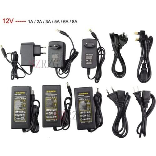 AC DC12V 5V 24V Power Supply Adapter 1A 2A 3A 5A 6A 8A 220V To 12V Power Supply Adapter F 2835 5630 5050 2812 2811 LED Driver