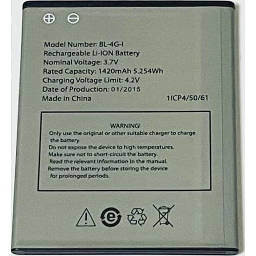 3.7V 1420mAh BL-4G-I For Highscreen Spark 2 II / DNS S4006 Battery