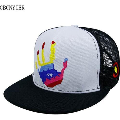 GBCNYIER Finger Color Pattern Hip Hop Baseball Cap Cool Man Mesh Dad Hat Cute Female Street Hats Outdoor Breathable Visor