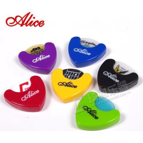 Alice Triangle Shape Guitar Pick Holder Case Storage Box Self Stick plectrum mediator Pickholder