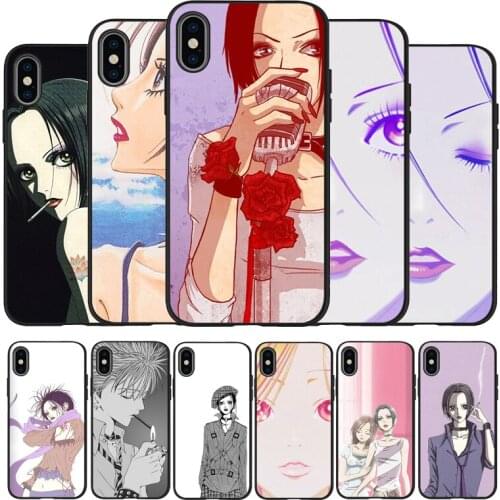 NaNa osaki black Silicone Phone Case For iPhone 12 XR XS Max 5 5S SE 2020 6 6S PLUS 7 8 X 11Pro Max 11 Cover