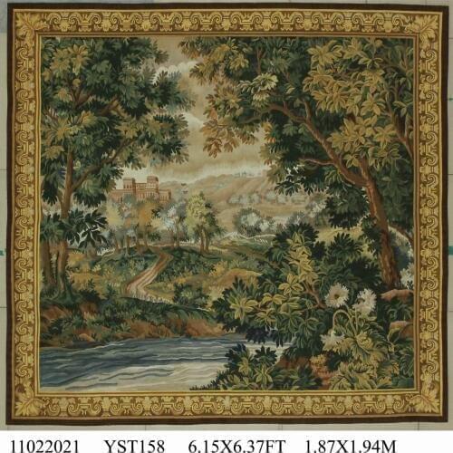 French Aubusson Verdure Tapestry Romantic Scene Fashionable Household Decorates Circular Multi Color Coat