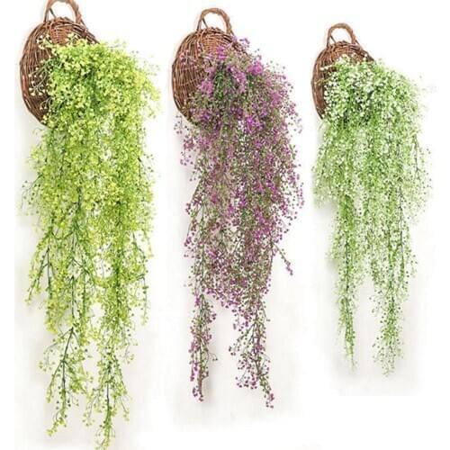 83CM Artificial Fake Silk Flower Vine Garden Hanging Garland Plant Artificial Green Plants Home Garden Wall Wedding Party Decor