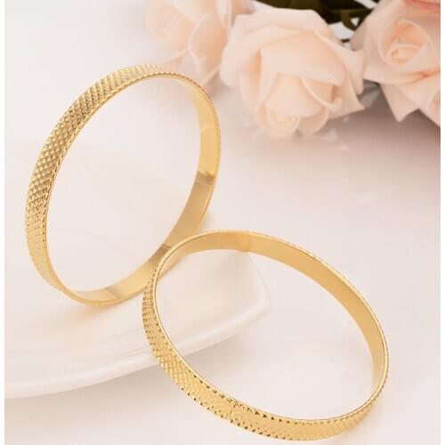 2pcs EthiopianWomen Gold Dubai Bride Wedding African/Arab/Middle East Bracelet Bangle Jewelry birthday Chines gift dropshipping