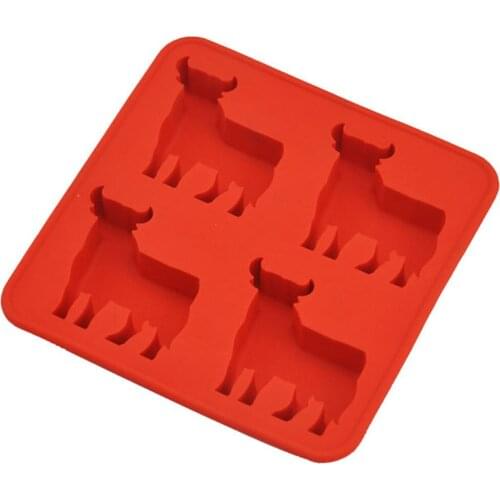 Concept Cow-shaped Summer Refrigerator Ice Tray Creative Kitchen Ice Cube Mold TPR Ice Mold Ice Box