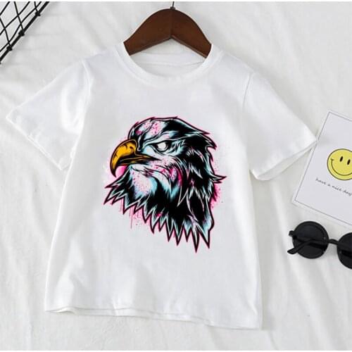 Summer Toddler Cartoon New Short Sleeve T-shirt Eagle Kids Cute T Shirt Tops Boys Girls Casual Tees Kawaii Clothes,YKP164