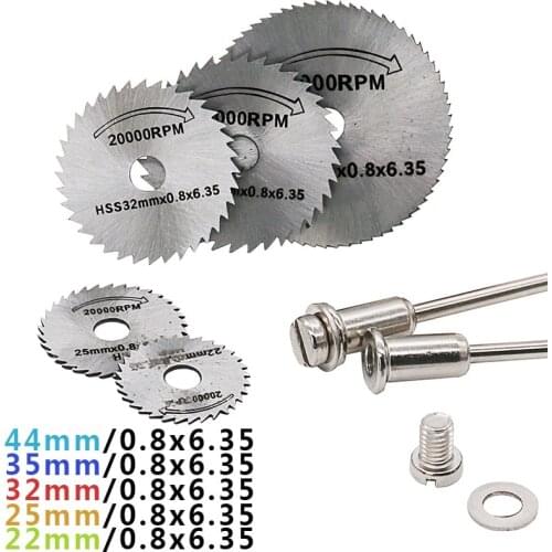 7pcs set Mini HSS Circular Saw Blade Rotary Tool For Dremel Metal Cutter Power Tool Set Wood Cutting Discs Drill Mandrel Cutoff