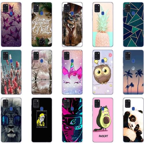 For Samsung A21S Soft Silicone Case For Samsung Galaxy A21s Case 6.5" Phone Cases TPU animal Back Cover Coque Shell