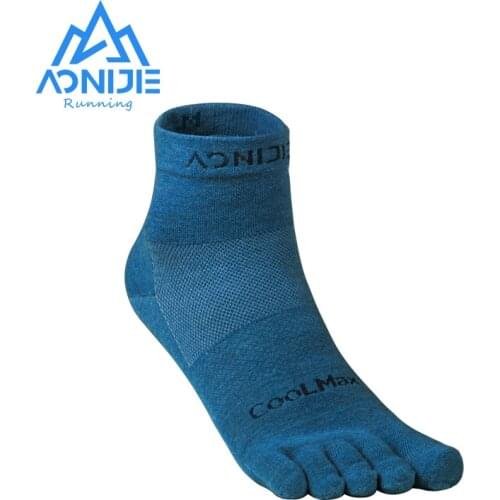 AONIJIE New E4109S Update One Pair Low Cut Socks Quarter Athletic Toe Sock Perfect for Five Toed Barefoot Running Shoes Marathon