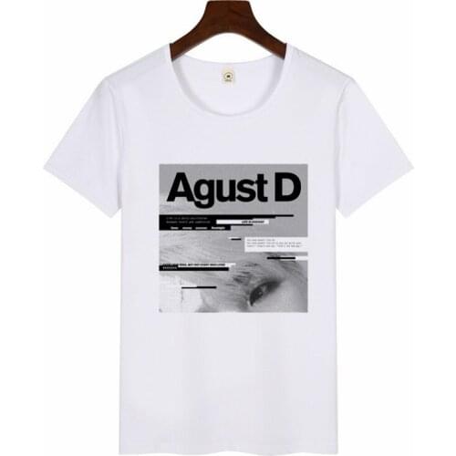 New Women T-shirt Harajuku Funny Art Print Top Female T Shirts Agust D Female T-shirts Graphic Tees Ladies Clothes