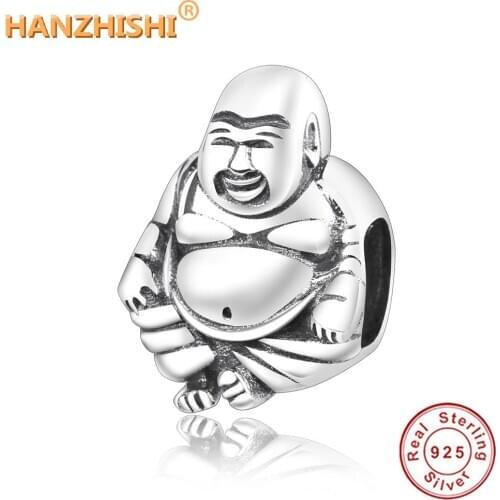 2018 New Arrivals 925 Sterling Silver Classic Buddha Charms Beads Fits Original Pandora Charms Bracelet Fashion Jewelry Making
