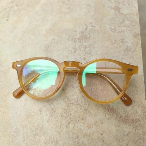 Vintage Eyeglasses Women Transparent Frame Men Round Glasses Gregory Peck Optical Frame Prescription Glasses Women Eye Glasses