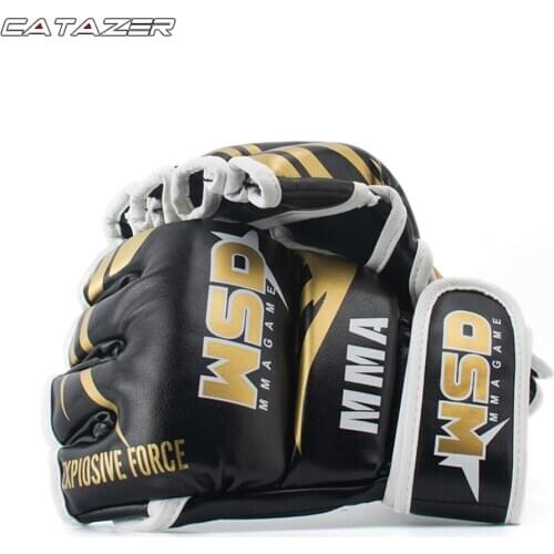 PU Half Finger MMA Boxing Gloves for Men Kicki Boxing Karate Muay Thai Guantes De Boxeo Free Fight Sanda Training Equipment