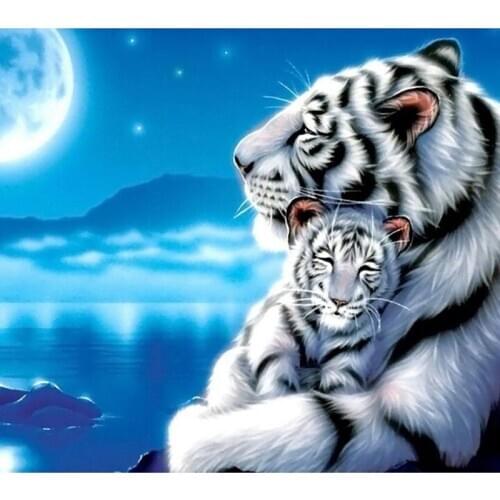 Full Drill Square Diamond 5D DIY Diamond Painting"Tiger one"Diamond Embroidery Cross Stitch Rhinestone Mosaic Painting