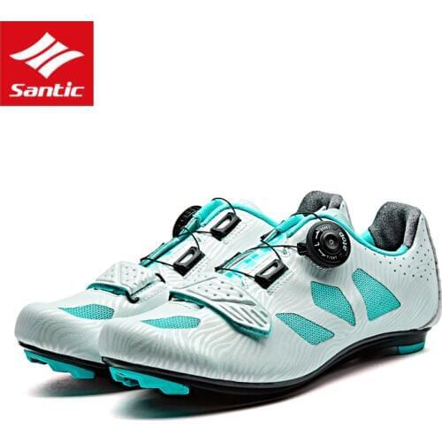 Santic Women Road Cycling Shoes 2017 TPU Wear-resisting Road Bike Shoes Auto-locking Athletic Bicycle Shoes Chaussure Velo Route