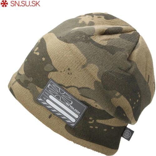 SN.SU.SK Male Outdoor Camouflage Skullies Hats Man Autumn Hiphop Knitting Hat Woman Winter Keep Warm Outdoors Skiing Beanies