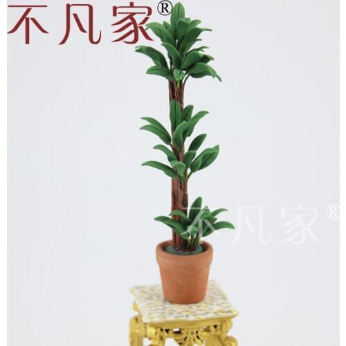 1:12 scale decorate Perfect Small trees Pot Model for dollhouse