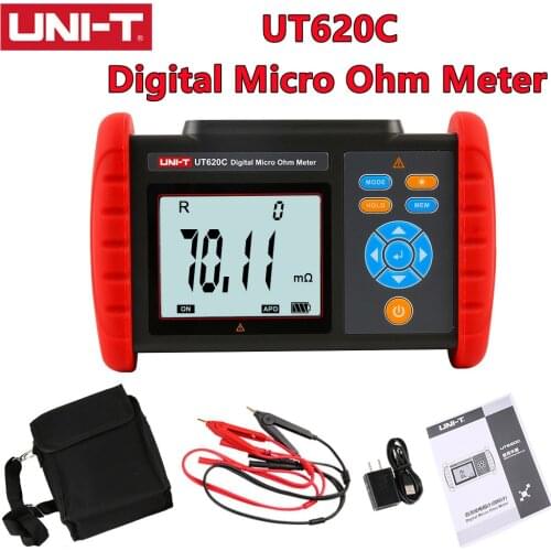 UNI-T UT620C Digital Micro Ohm Meter мегаомметр DC Low Resistance Meter Cable Wire Coil Motor Resistance Tester megometro