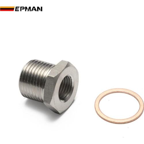 EPMAN Stainless Racing Exhaust Adapters Reduce O2 Sensor Ports Bungs M18 x 1.50 to M12 x 1.25 EPCGQ95