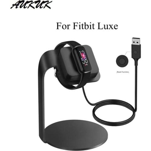 Watch Charger For Fitbit Luxe Band Bracelet Charging Dock Mount Stand Charger Base Smartwatch Replacement Strap Smart Accessries