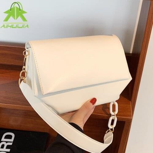 Fashion Chain Handbag for Women High Quality Soft Pu Leather Shoulder Bags 2021 New Female Luxury Designer Solid Color Messenger