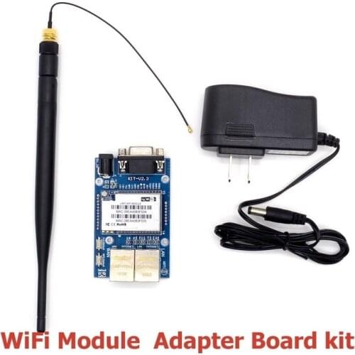 HLK-RM04 RM04 Uart Serial Port to Ethernet WiFi Wireless Module with Adapter Board Development Kit HLK RM04 Industrial Kit