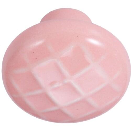 1PC New Cute Child Nordic Ceramic Single hole Round Knobs Wardrobe Kitchen Garden Door Handle Cabinet Handle With Screw 38*28mm