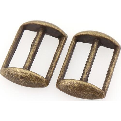 10pcs 18mm Belt buckles for men Antique bronze Alloy Tri-Glides Slider Adjustable Buckle for Leather Bag Strap Belt Webbing DIY