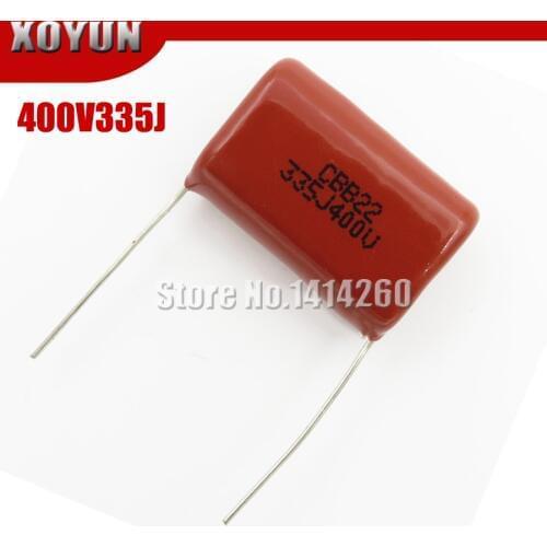 10PCS 400V335J 3.3uF Pitch 25mm 400V 335 3300nf CBB Polypropylene film capacitor