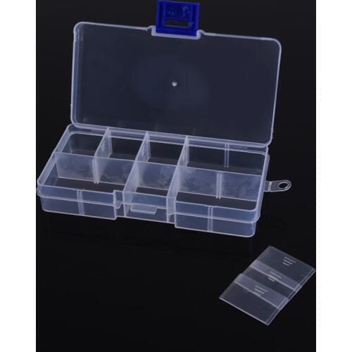 10grids Portable Jewelry Tool Storage Box Container Ring Electronic Parts Screw Bead Organizer Plastic Case Caja De Herramientas