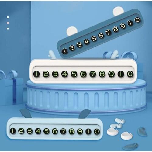 3D Cartoon Car Temporary Parking Card Hidden Phone Number Plate Sticker Fashion Parking Stop Sign For Car Automobile Accessories