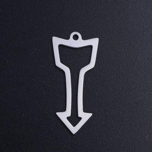 5pcs/lot Arrow 316L Stainless Steel DIY Pendant Charms Wholesale For Jewelry Making Finding Supplies Never Tarnish Super Quality