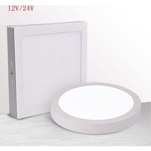 9W 15W 25W 12V/24V Round/Square LED Panel Light Surface Mounted LED Ceiling Down Light indoor Lighting Lamp 1pcs/lot, Free Shinp