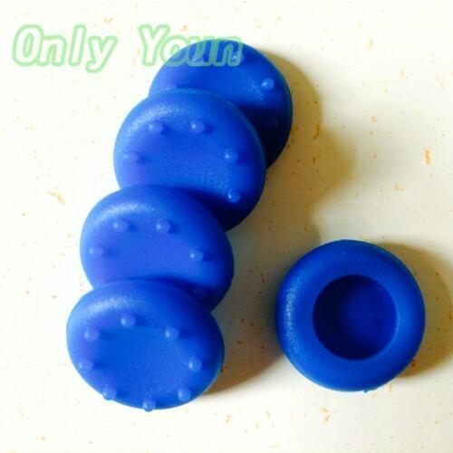 Aipinchun 5Pcs Silicone Cap Thumbstick Thumb Stick Cover Case Joystick Grips For PS4 PS3 XBOX 360 ONE Controller Blue Color