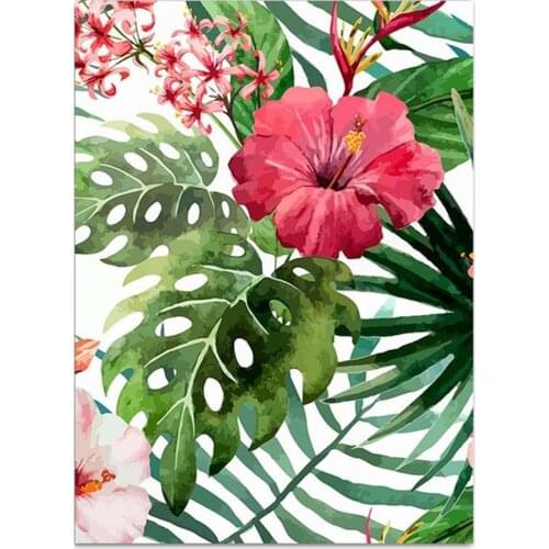 5D DIY Diamond Painting Tropical plants flowers paint by number Full Square Rhinestone Embroidery Diamond Mosaic Handmade Gift