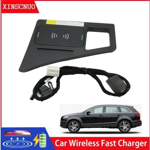 Car Accessories For Audi Q7 2016 2017 2018 2019 QI Wireless Charger Fast Charging Module Wireless Onboard Car Charging Pad
