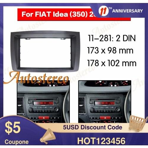 Car radio Frame Panel Auto Radio Stereo Fascia For 2004-2007 FIAT IDEA Dash Mount Kit Adapter CD Trim Car Refitting Frame