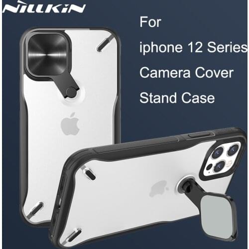For iphone 12 Pro Max Case iphone 12 Pro Cover NILLKIN Camera Protection Cover Stand Case For iphone 12 Mini PC+TPU Material