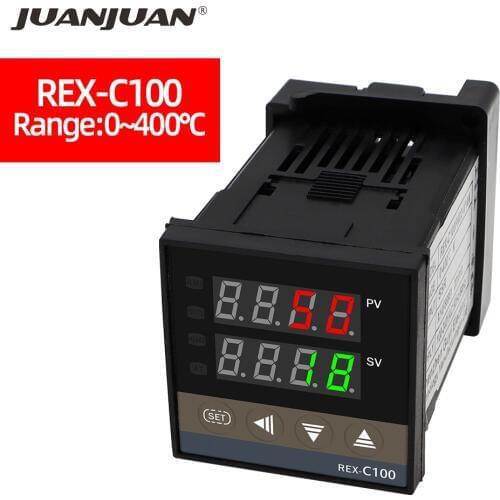 REX-C100 Temperature Controller Thermostat Digital Controller Thermocouple PID 0 to 400 °c K REX-C100FK02-V*AN SSR output 40%off