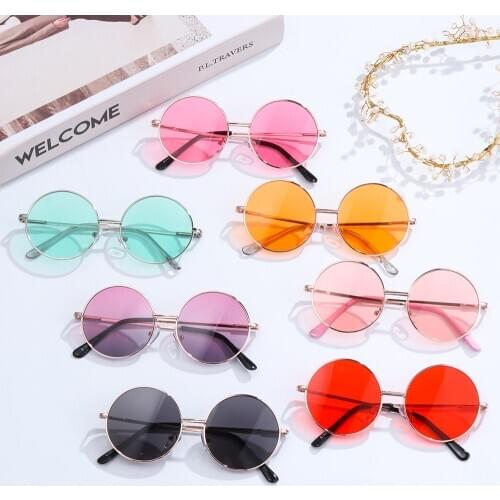 Boys and Girls Wild British Style Sunglasses Retro Round Frame Sun Glasses Kids Sunglasses Childrens Accessories