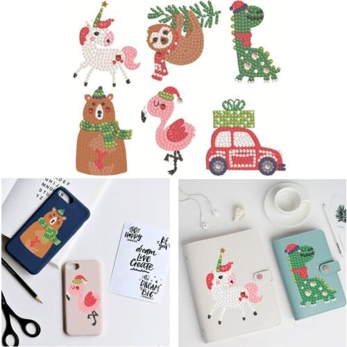 DIY Diamond Stickers For Kids Cartoon Animal Diamond Painting By Number Mosaic Stickers Art Craft Toys 5D Anime Child Toys