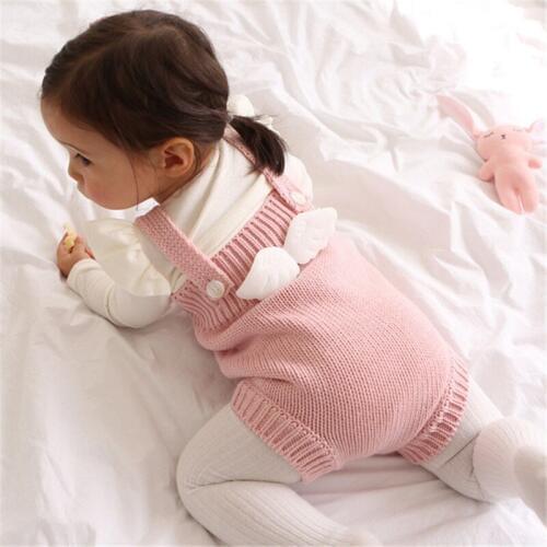 Newborn Baby Boy Girl Sweater Bodysuit Spring Summer Cute Kids 0-24M Jumpsuit Wing Baptism Party Cute Girls Boys Clothes Outfits