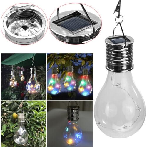 Hot Solar Hanging Powered LED Light Bulbs Lantern Spotlights Waterproof Portable Rotatable Outdoor Garden Camping Tent Lamp Deco