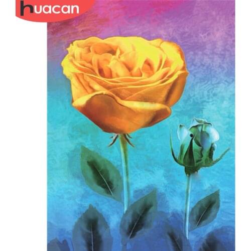 HUACAN Diamond Painting Rose 5D DIY Full Square Drill Flower Diamond Embroidery Cross Stitch Kit Needlework Handmade Gift