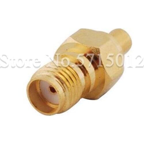 2pcs RF Coaxial Connector Converter SMA Famale Head Turn to MCX Famale Head RF Adaptor Gold Plating Copper