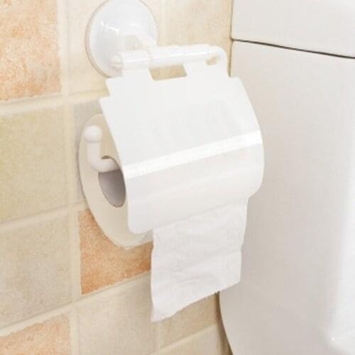 Creative Bathroom Suction Cup Toilet Box Toilet Seamless Tissue Holder Roll Stand Toilet Paper Chart Drum