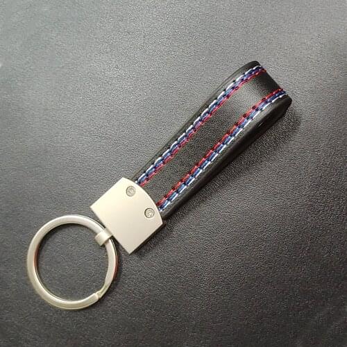 Metal Car Keychain For BMW M Tech M Sport M3 M5 E46 E39 E60 F30 E90 F10 F30 E36 X6 X5 Key Leather belt Chain Special gift
