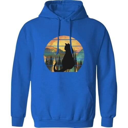 Mens Hooded Sun Cat Print Casual Harajuku Male Sweatshirt Vintage Hipster Outwear Clothing Tops Autumn 2020 Sudaderas Pullovers